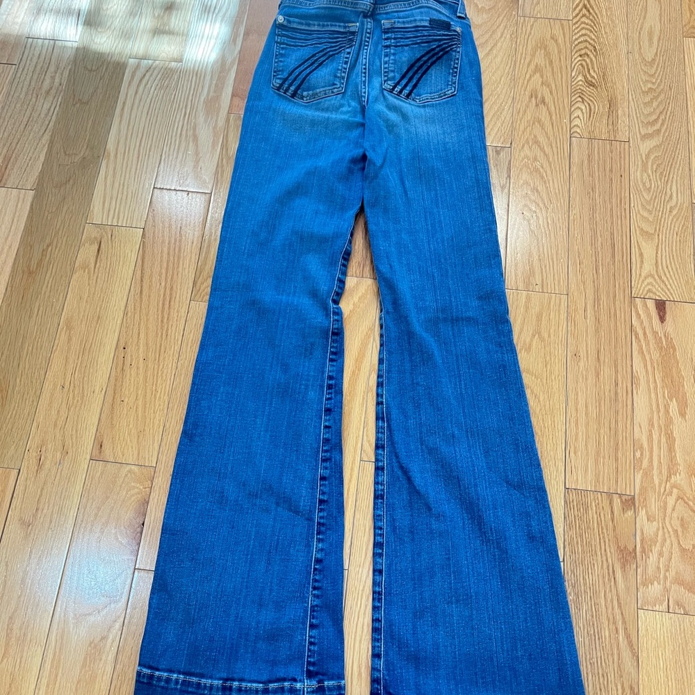 7 For All Mankind Blue tailor-less trouser jeans